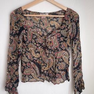 Vintage Free People Paisley Blouse